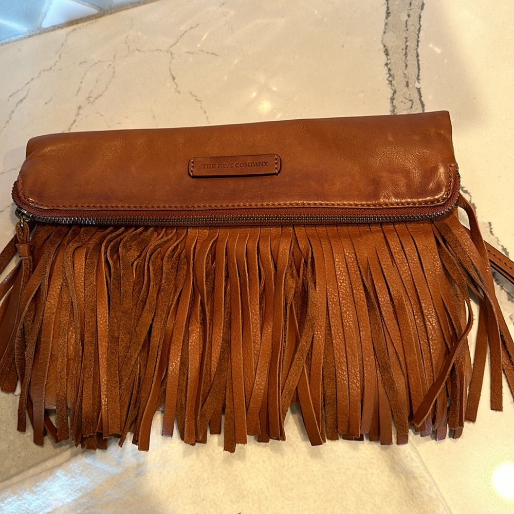 Clutch/Crossbody handbag .  Leather.